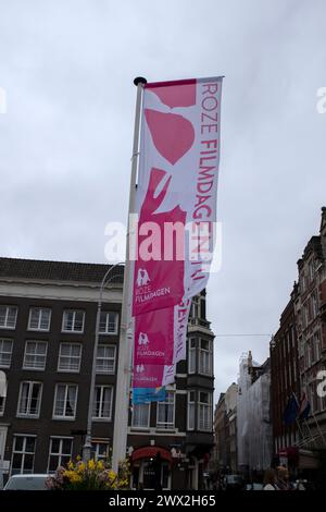 Flag Roze Filmdagen ad Amsterdam Paesi Bassi 21-3-2024 Foto Stock