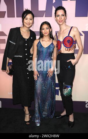 Fala Chen, Kaylee Hottle und Rebecca Hall bei der Weltpremiere des Kinofilms 'Godzilla x Kong: The New Empire / Godzilla x Kong: DAS neue Imperium' im TCL Chinese Theatre. Los Angeles, 25.03.2024 Foto Stock