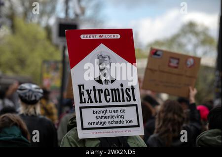 Alla giornata internazionale contro il razzismo e la discriminazione del 21 marzo Comite ad Amsterdam Paesi Bassi 23-3-2024 Foto Stock