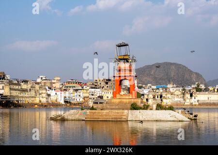 Indien, Rajasthan, Pushkar, Lago Pushkar Foto Stock