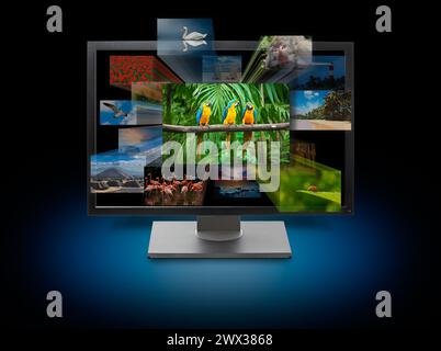 3d televisione tv concept Foto Stock