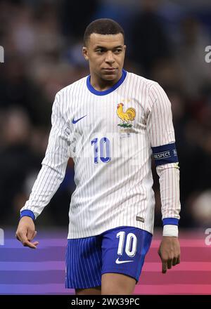 Marsiglia, 26 marzo 2024. La Francia Kylian Mbappe guarda durante l'amichevole internazionale all'Orange Vélodrome di Marsiglia. Il credito per immagini dovrebbe essere: Jonathan Moscrop/Sportimage Credit: Sportimage Ltd/Alamy Live News Foto Stock