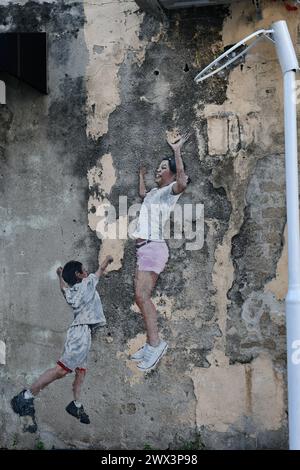 Murales a Georgetown, Malesia Foto Stock