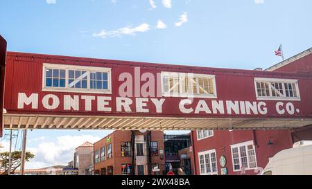 Ponte della Monterey Canning Company su Cannery Row a Monterey, California, Stati Uniti Foto Stock