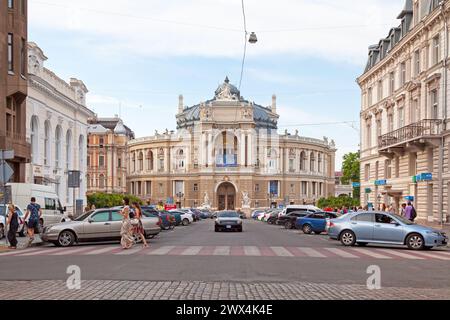 Odessa, Ucraina - giugno 28 2018: Il Teatro Nazionale accademico dell'Opera e del Balletto di Odessa è il teatro più antico di Odessa. Foto Stock