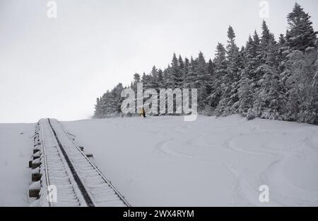 Il Mount Washington Cog Railway Foto Stock