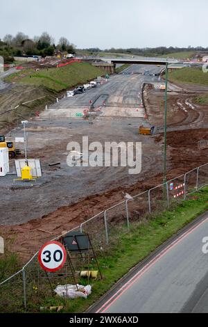 M42 Junction 6 Scheme, West Midlands, Inghilterra, Regno Unito. Marzo 2024 Foto Stock