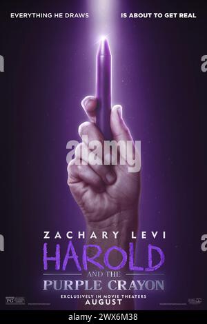 Harold e il poster del film Purple Crayon Foto Stock