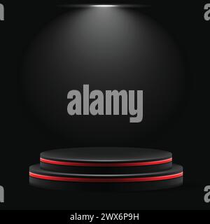 Piedistallo vuoto 3d per display prodotto Illustrazione Vettoriale