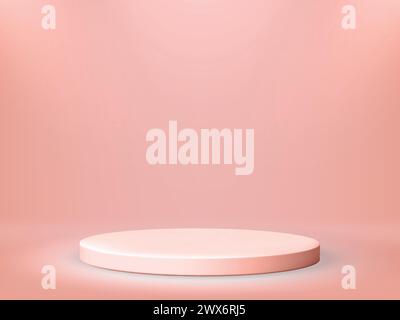 Piedistallo vuoto 3d per display prodotto Illustrazione Vettoriale