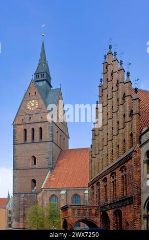 Chiesa del mercato e vecchio municipio, Hannover, Germania, Europa Foto Stock