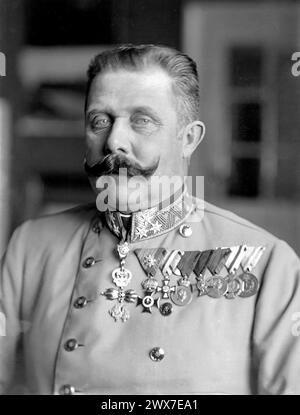 L'ARCIDUCA FRANCESCO FERDINANDO D'AUSTRIA (1863-1914 il cui assassinio ha contribuito a far nascere WW!. Foto del 1914 Foto Stock