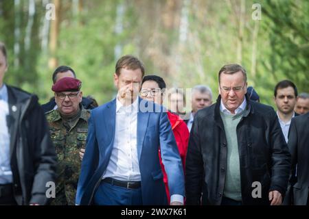 Nuova base della Bundeswehr Bernsdorf, Bernsdorf, Sassonia, Germania Foto Stock