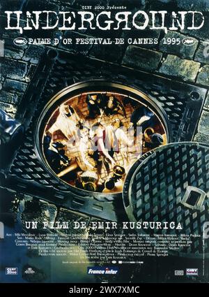 La metropolitana Anno: 1995 - Jugoslavia Direttore: Emir Kusturica poster Golden Palm Cannes 1995 Foto Stock