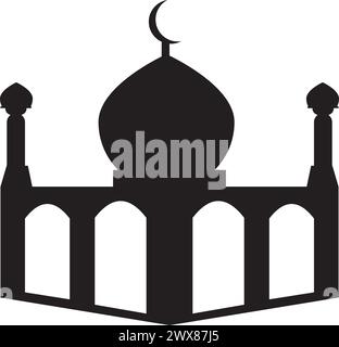 Icona della moschea, illustrazione del design vettoriale Illustrazione Vettoriale