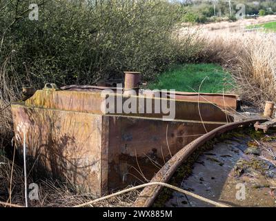 Marzo 2024 - Purton Hulks, cimitero navale nel Gloucestershire, Inghilterra, Regno Unito. Foto Stock