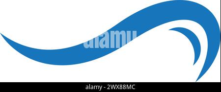design del logo con illustrazione vettoriale dell'icona della forma d'onda Illustrazione Vettoriale