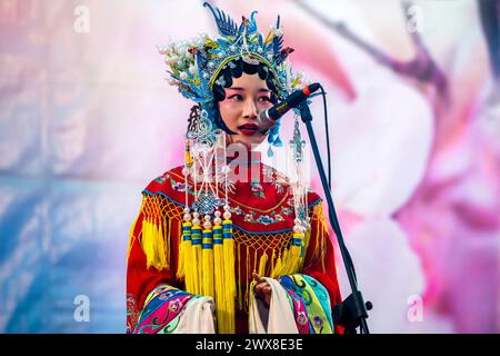 Italy Piedmont Turin Festival dell'oriente 2024 Beijing Opera costume Foto Stock