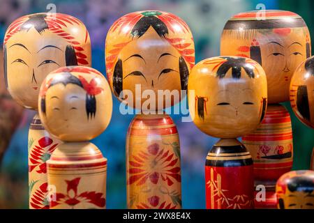 Italia Piemonte Torino Festival dell'oriente 2024 - bambole Kokeshi Foto Stock