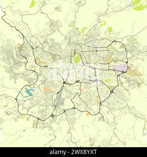 Mappa della città di Tegucigalpa Honduras Illustrazione Vettoriale