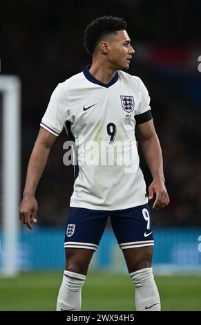 LONDRA, INGHILTERRA - 23 MARZO: L'Inghilterra Ollie Watkins durante l'amichevole internazionale tra Inghilterra e Brasile allo stadio di Wembley il 23 marzo Foto Stock