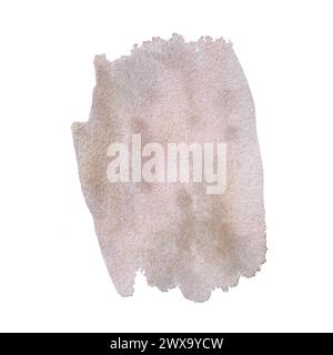 Macchia di acquerello rosa e marrone polverosa. Disegnato a mano con un pennello. Sfondo per la progettazione di biglietti, stampe e imballaggi Foto Stock