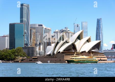 Sydney Opera House e CBD, Sydney, New South Wales, Australia Foto Stock