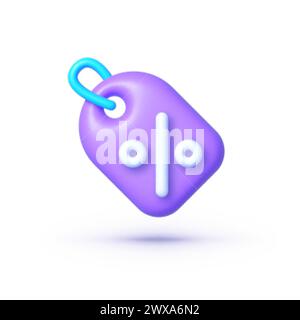 Vendita 3d, design eccellente per qualsiasi scopo. Banner pubblicitario. Promozione offerta speciale. Concetto di banner di vendita. Illustrazione vettoriale Illustrazione Vettoriale