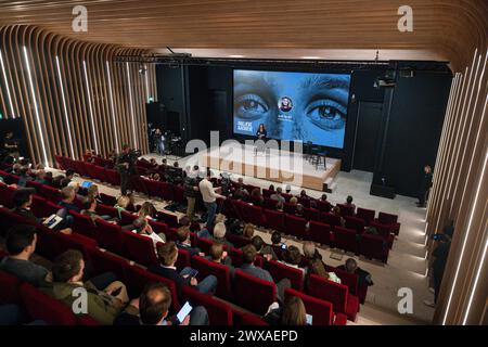 Tubeke, Belgio. 29 marzo 2024. Benvenuti op de Nieuwe strategie vrouwenvoetbal, venerdì 29 marzo 2024 a Tubeke, Belgio. Crediti: Sportpix/Alamy Live News Foto Stock