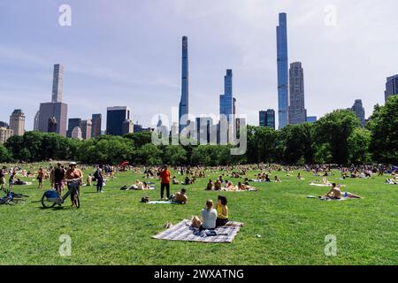 Primavera a Central Park, New York Foto Stock