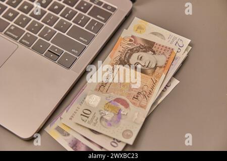 Sterling - GBP - è la valuta del Regno Unito e di nove dei suoi territori associati. Foto Stock