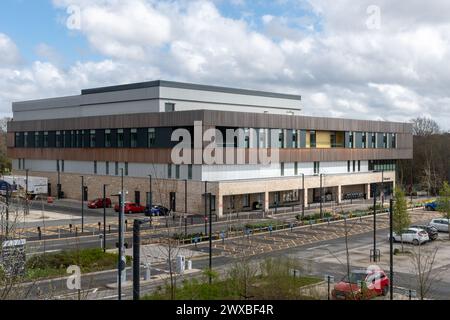 Nuovo ospedale NHS: Heatherwood Hospital ad Ascot, Berkshire, Inghilterra, Regno Unito, aperto nel 2022 Foto Stock