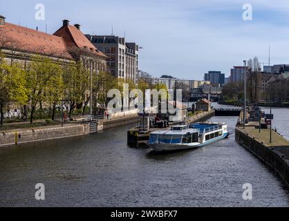 Muehlendammschleuse, Berlin-Mitte, Germania Foto Stock