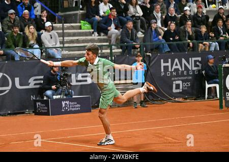 Napoli, Italia. 29 marzo 2024. Napoli - Challenger Tour Napoli Tennis Cup nella foto: Luca Nardi solo utilizzo editoriale credito: Agenzia fotografica indipendente/Alamy Live News Foto Stock