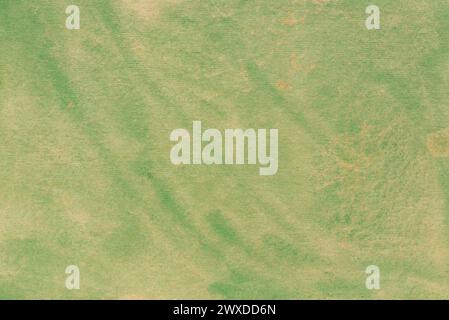 sfondo verniciato ad acquerello verde su carta Foto Stock