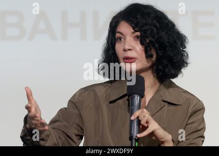 Non esclusivo: KIEV, UCRAINA - 29 MARZO 2024 - Rappresentante permanente del Presidente dell'Ucraina nella Repubblica autonoma di Crimea Tamila Tashe Foto Stock