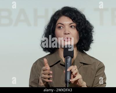 Non esclusivo: KIEV, UCRAINA - 29 MARZO 2024 - Rappresentante permanente del Presidente dell'Ucraina nella Repubblica autonoma di Crimea Tamila Tashe Foto Stock