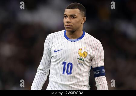 Marsiglia, Francia. 26 marzo 2024. Kylian Mbappe di Francia durante l'amichevole internazionale all'Orange Vélodrome di Marsiglia. Il credito per immagini dovrebbe essere: Jonathan Moscrop/Sportimage Credit: Sportimage Ltd/Alamy Live News Foto Stock