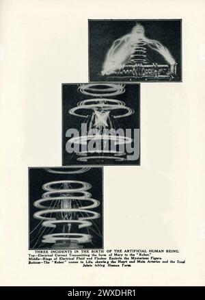 Birth of the Artificial Human Being / robot interpretato da BRIGITTE HELM a pagina dalla versione originale programma britannico per METROPOLIS 1927 regista FRITZ LANG romanzo e sceneggiatura Thea von Harbou Universum Film (UFA) Foto Stock