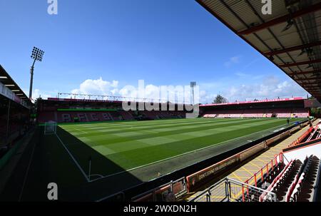 Vitality Stadium, Boscombe, Dorset, Regno Unito. 30 marzo 2024. Premier League Football, AFC Bournemouth contro Everton; vista del campo al Vitality Stadium credito: Action Plus Sports/Alamy Live News Foto Stock