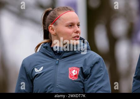 Stadsnaam, Paesi Bassi. 30 marzo 2024. STADSNAAM, PAESI BASSI - MARZO 30: Jaimy Ravensbergen del FC Twente durante l'Azerion Women's Eredivisie match olandese tra FC Twente e ADO Den Haag a Stadionnaam il 30 marzo 2024. (Foto di Albert Ten Hove/Orange Pictures) credito: Orange Pics BV/Alamy Live News Foto Stock