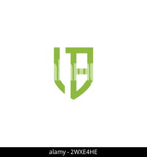 Scudo con logo LB. Logo lettera B. Illustrazione Vettoriale