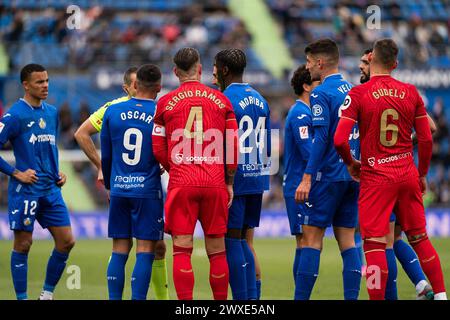 Getafe, Spagna. 30 marzo 2024. Partita di calcio spagnola la Liga Getafe vs Siviglia allo stadio El Coliseum di getafe, Madrid. 30 marzo 2024 900/Cordon Press Credit: CORDON PRESS/Alamy Live News Foto Stock