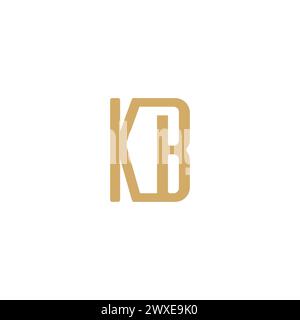 Design del logo KB. Icona lettera KB Illustrazione Vettoriale