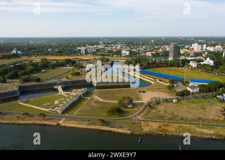 Jaffna Fort è un antico forte olandese nel nord dello Sri Lanka. Foto Stock