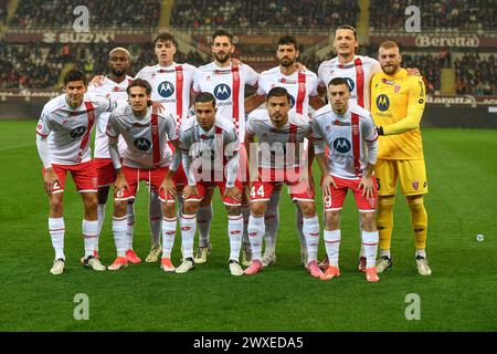 Torino, Italia. 30 marzo 2024. Monza si pone davanti alla partita di calcio di serie A tra Torino e Monza allo Stadio Olimpico grande Torino di Torino - sabato 30 marzo 2024. Sport - calcio . (Foto di Alberto Gandolfo/LaPresse) credito: LaPresse/Alamy Live News Foto Stock