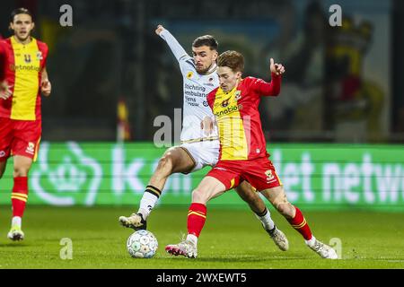 Deventer, Paesi Bassi. 30 marzo 2024. DEVENTER - Lance Duijvestijn di sbv Excelsior, ANP VINCENT JANNINK Foto Stock