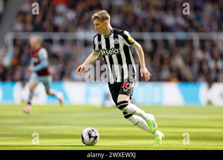 Anthony Gordon del Newcastle United durante la partita di Premier League al St. James' Park, Newcastle upon Tyne. Data foto: Sabato 30 marzo 2024. Foto Stock