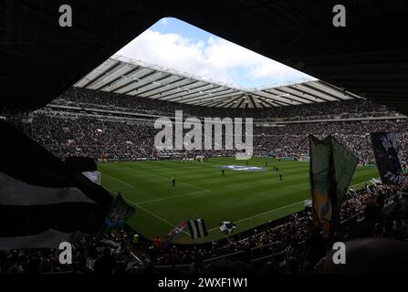 Newcastle upon Tyne, Regno Unito. 30 marzo 2024. Vista generale durante la partita di Premier League al St. James' Park, Newcastle upon Tyne. Il credito per immagini dovrebbe essere: Nigel Roddis/Sportimage Credit: Sportimage Ltd/Alamy Live News Foto Stock