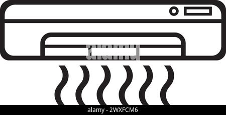 icona del climatizzatore, illustrazione del vettore, simbolo design Illustrazione Vettoriale